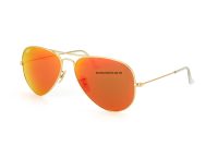 kính RayBan Aviator RB3025-112/69 tráng gương cam đỏ